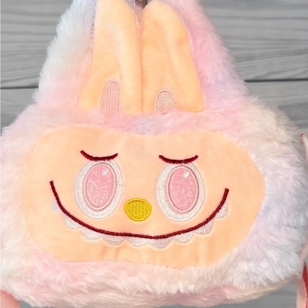 Cute Pastel Labubu Plush Crossbody‎ Bag